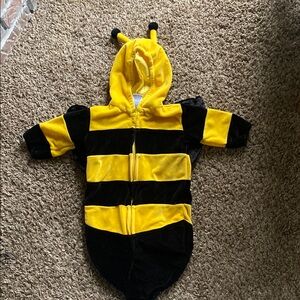 MINIWEAR Child's Bumble Bee Yellow Black Halloween Costume Sz 0-9 Months Vtg